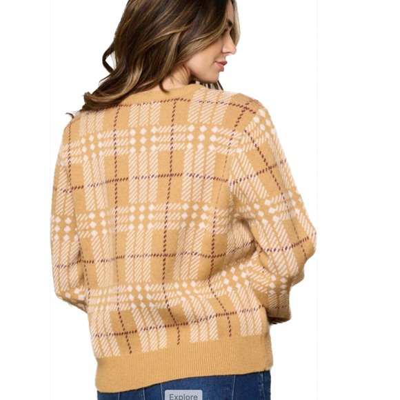 "NWT Women's Multi-Print Chic Long Sleeve Sweater" - Picture 2 of 3